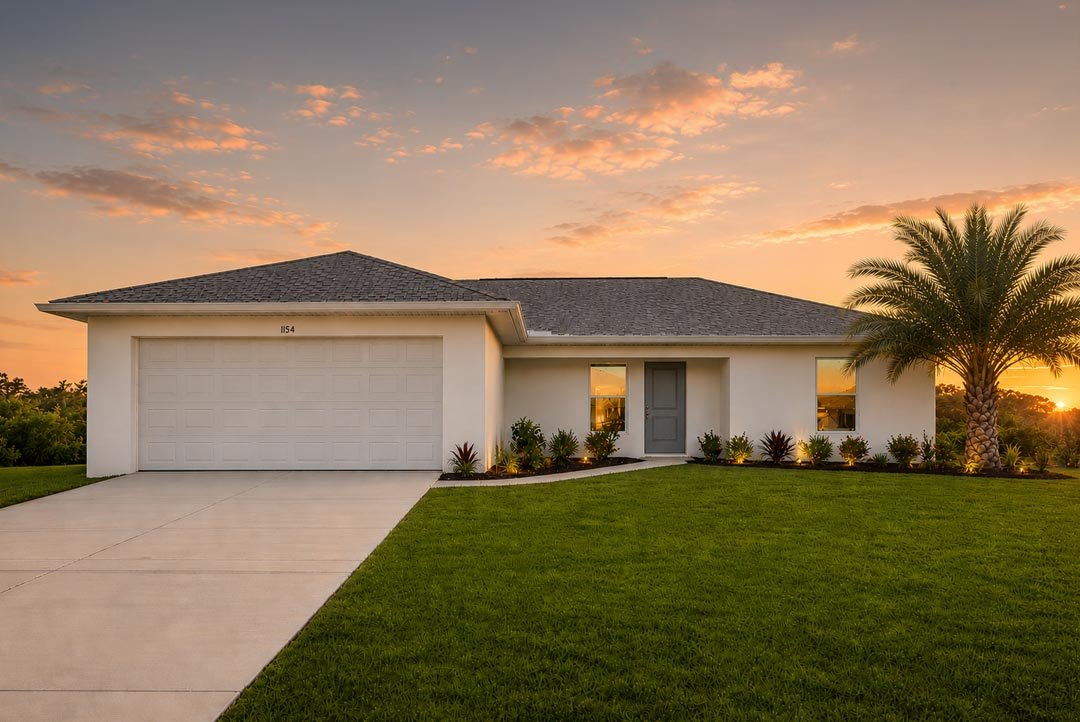 The Seabreeze Cove exterior at sunset